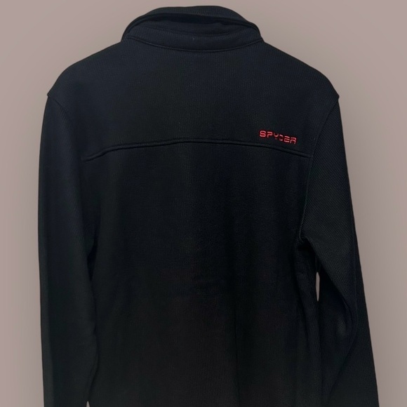 Spyder Men Avalon Black Shacket Solid Logo Button Snap Up Size Small New NWT - Picture 4 of 5